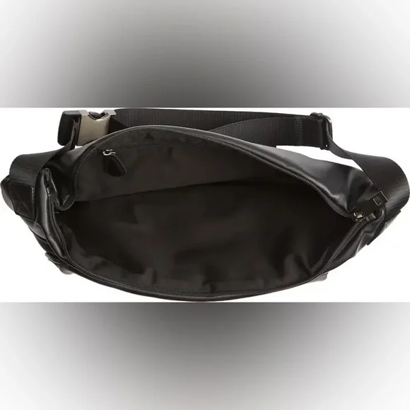 Ted Baker Cobbra Unisex Black Belt Bag Blue Trim - Picture 3 of 15